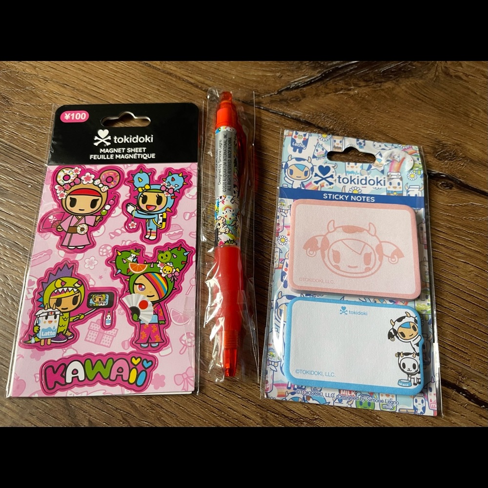 TOKIDOKI-NWT Fun Office Bundle-3 Pieces